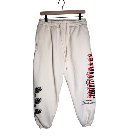 CIVIL REGIME streetwear double sided graphic balloon drawstring joggers L - Picture 1 of 11